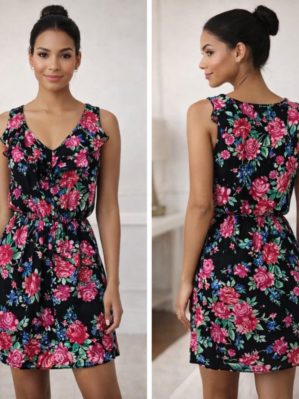 Eight Sixty Floral Sleeveless Party Dress  Size M